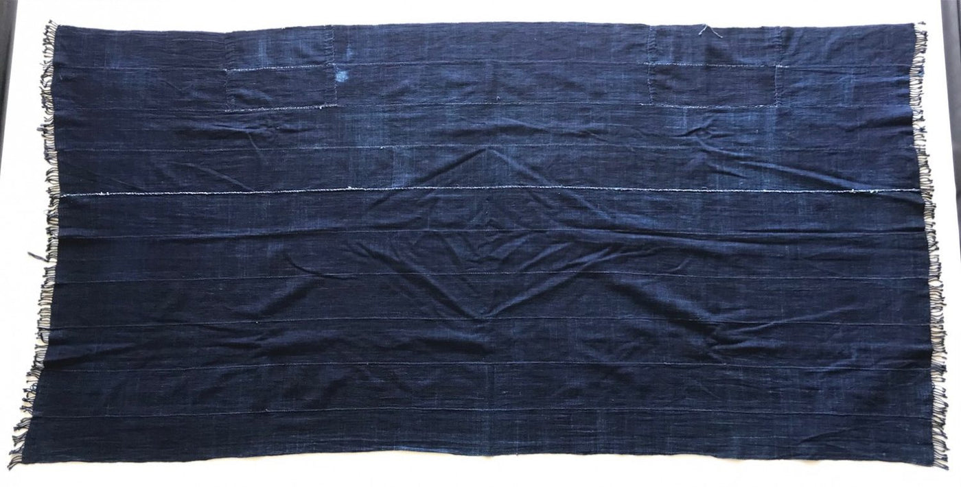 Vintage Indigo Throw Blanket No. 17