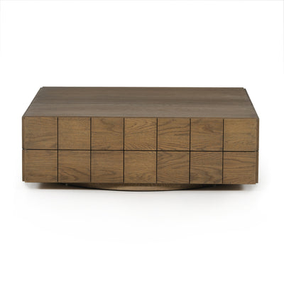 Cube Coffee Table-Drifted Oak Solid
