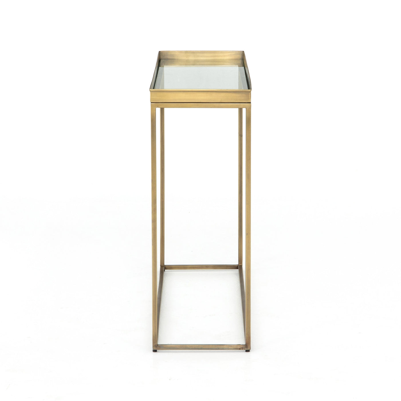 Tray top Console table- Antique Brass