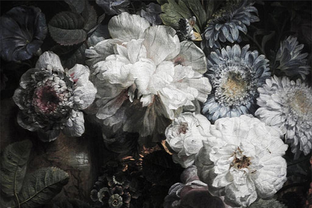 Anewall Vintage Dark Floral Wallpaper