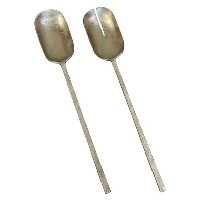 Antique Silver Salad Servers