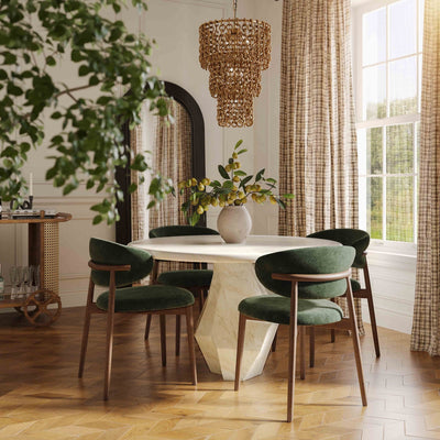 Arlo Forest Green Performance Velvet Dining Chair