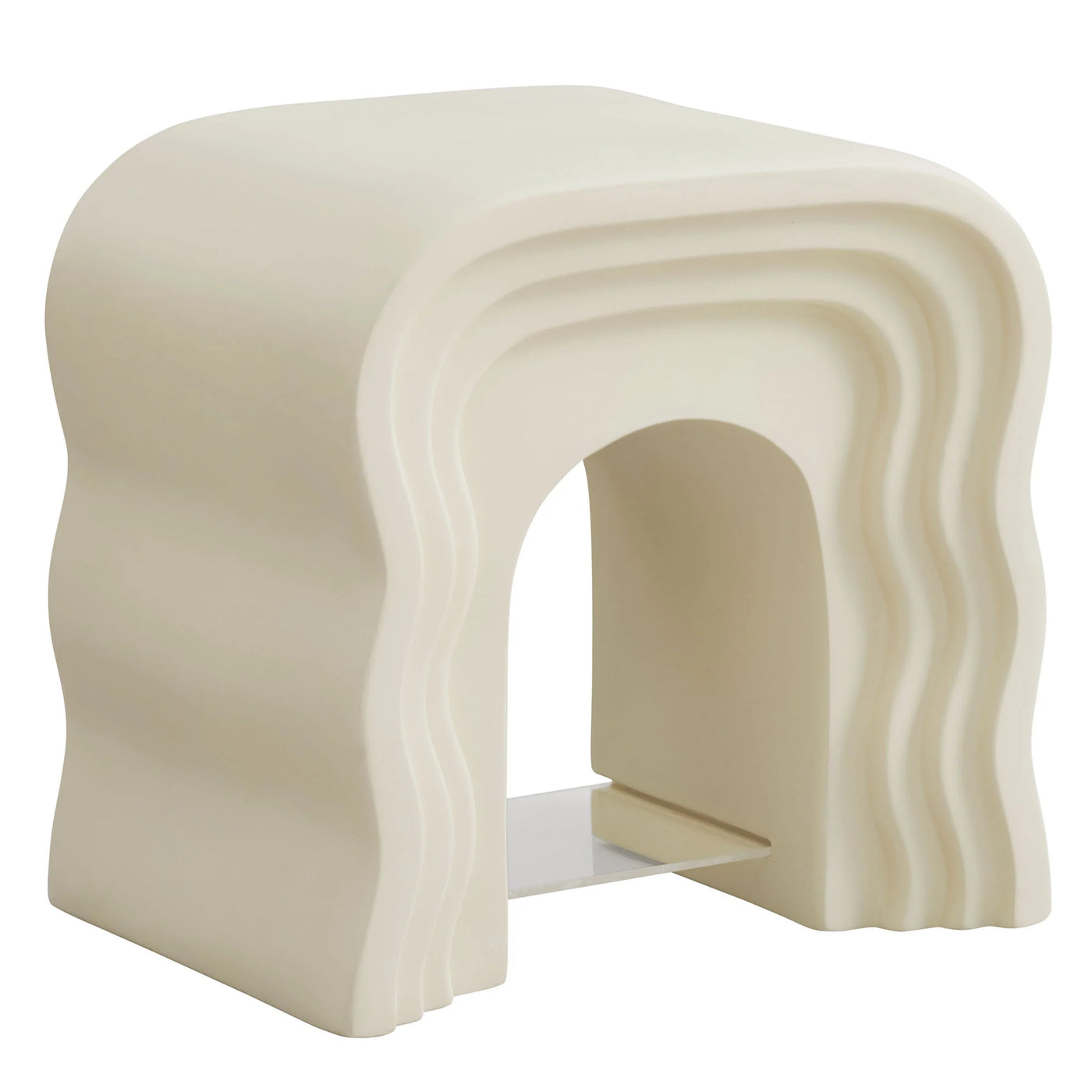Jorin Squiggle Side Table in Ivory