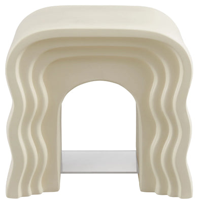 Jorin Squiggle Side Table in Ivory