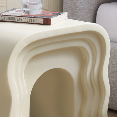 Jorin Squiggle Side Table in Ivory