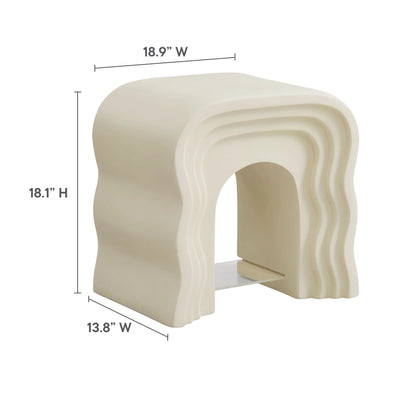 Jorin Squiggle Side Table in Ivory