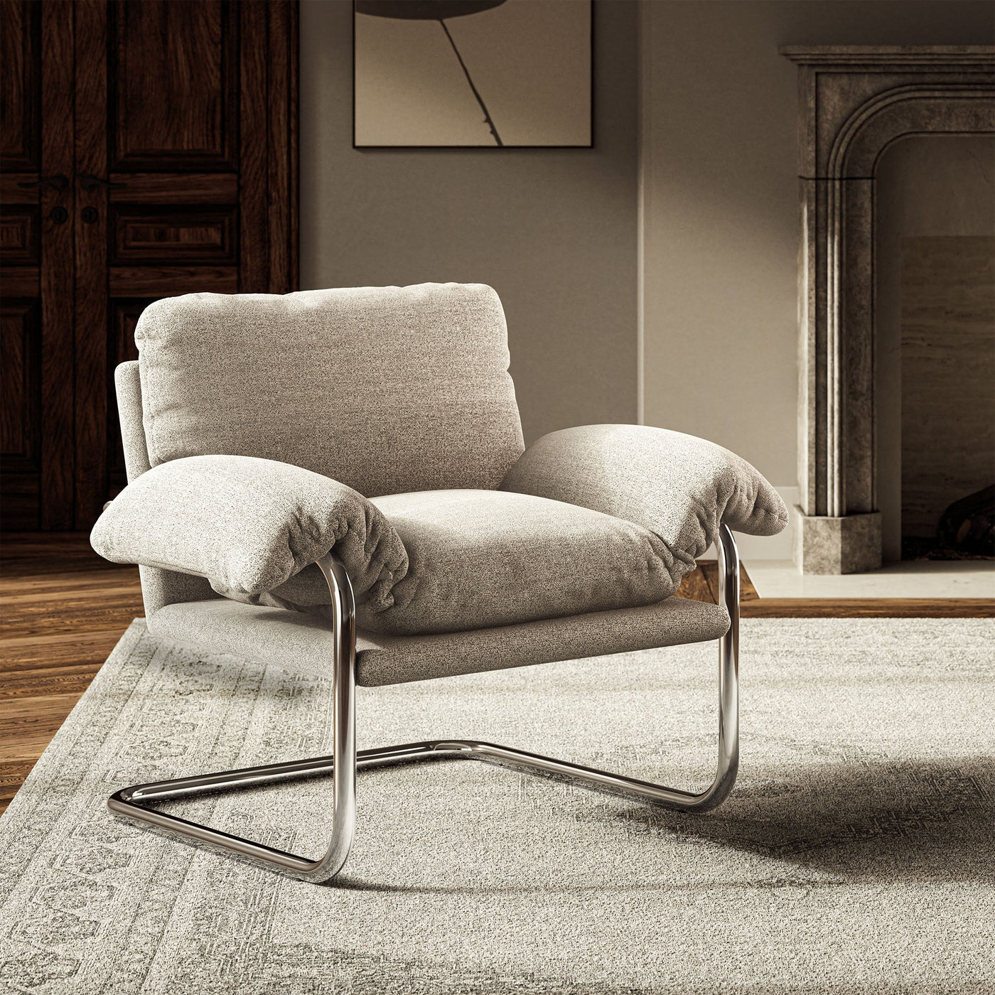 Ansel Performance Velvet Accent Chair