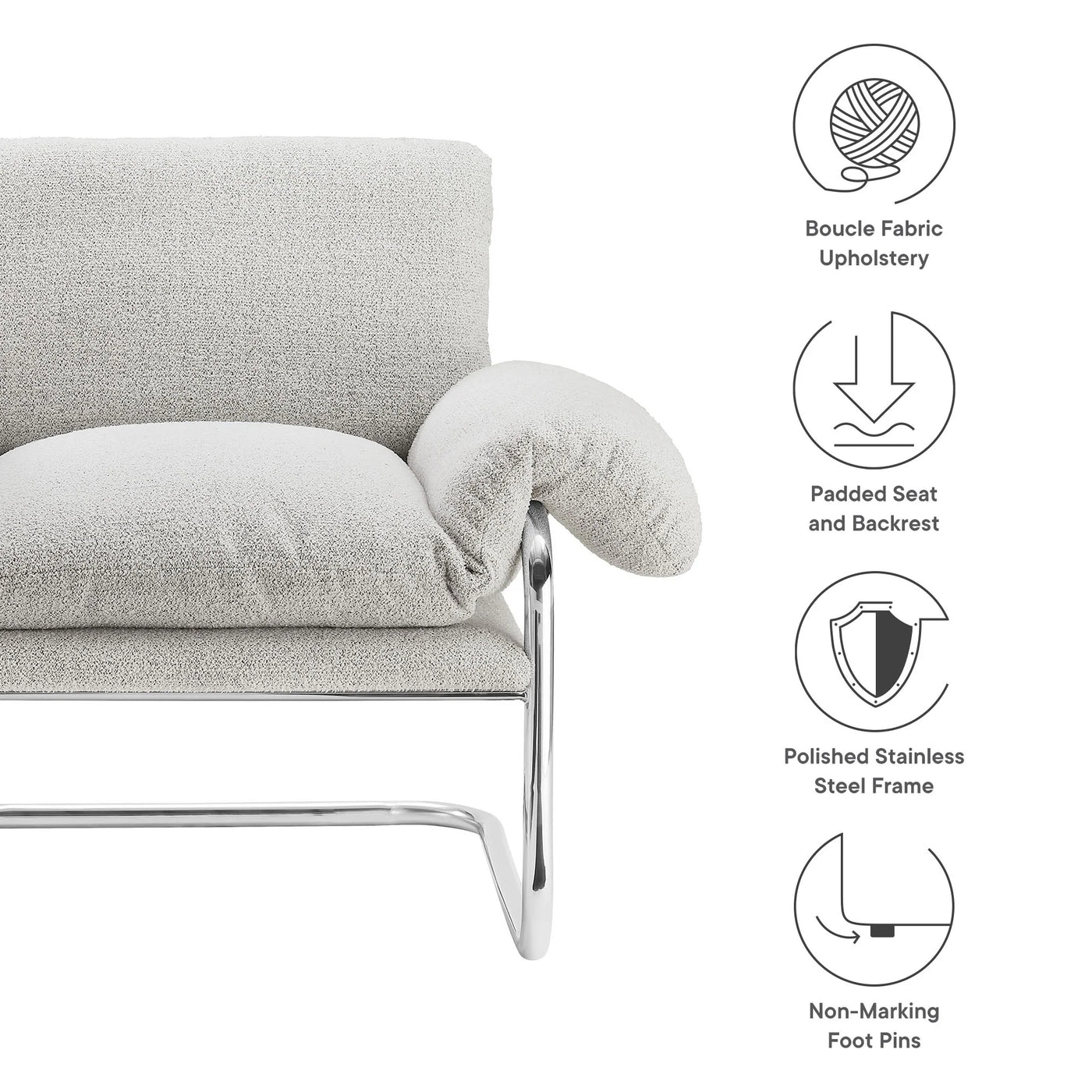 Ansel Performance Velvet Accent Chair