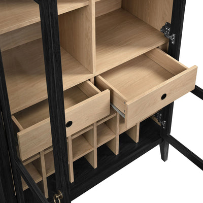 Nolan Arched Bar Cabinet in Black