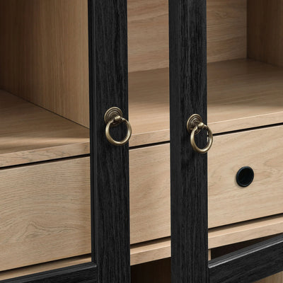 Nolan Arched Bar Cabinet in Black