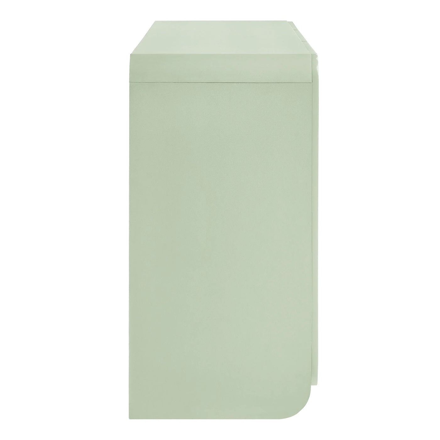 Dahlia Fluted and Scalloped Sideboard Storage Cabinet in Sage