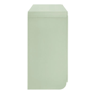 Dahlia Fluted and Scalloped Sideboard Storage Cabinet in Sage