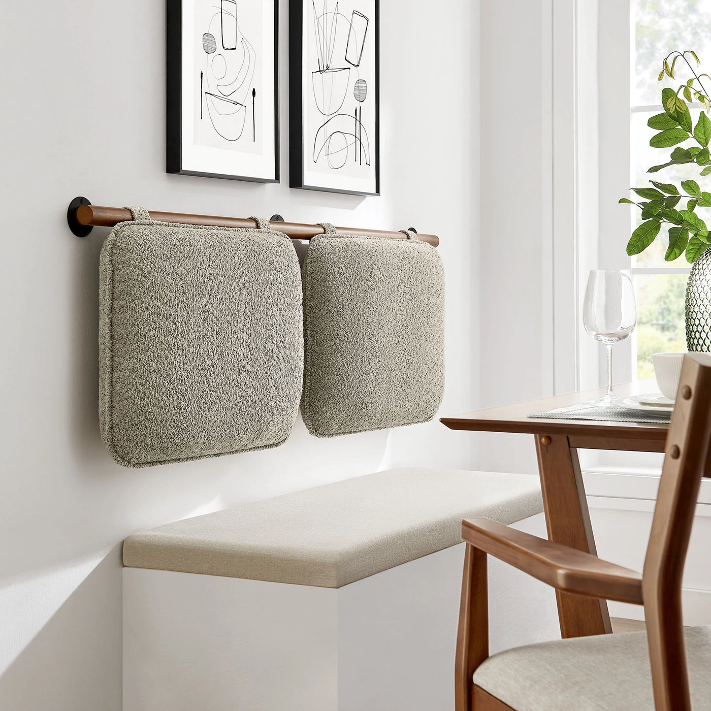 Anela Wall-Mounted Chenille Upholstered Headboard