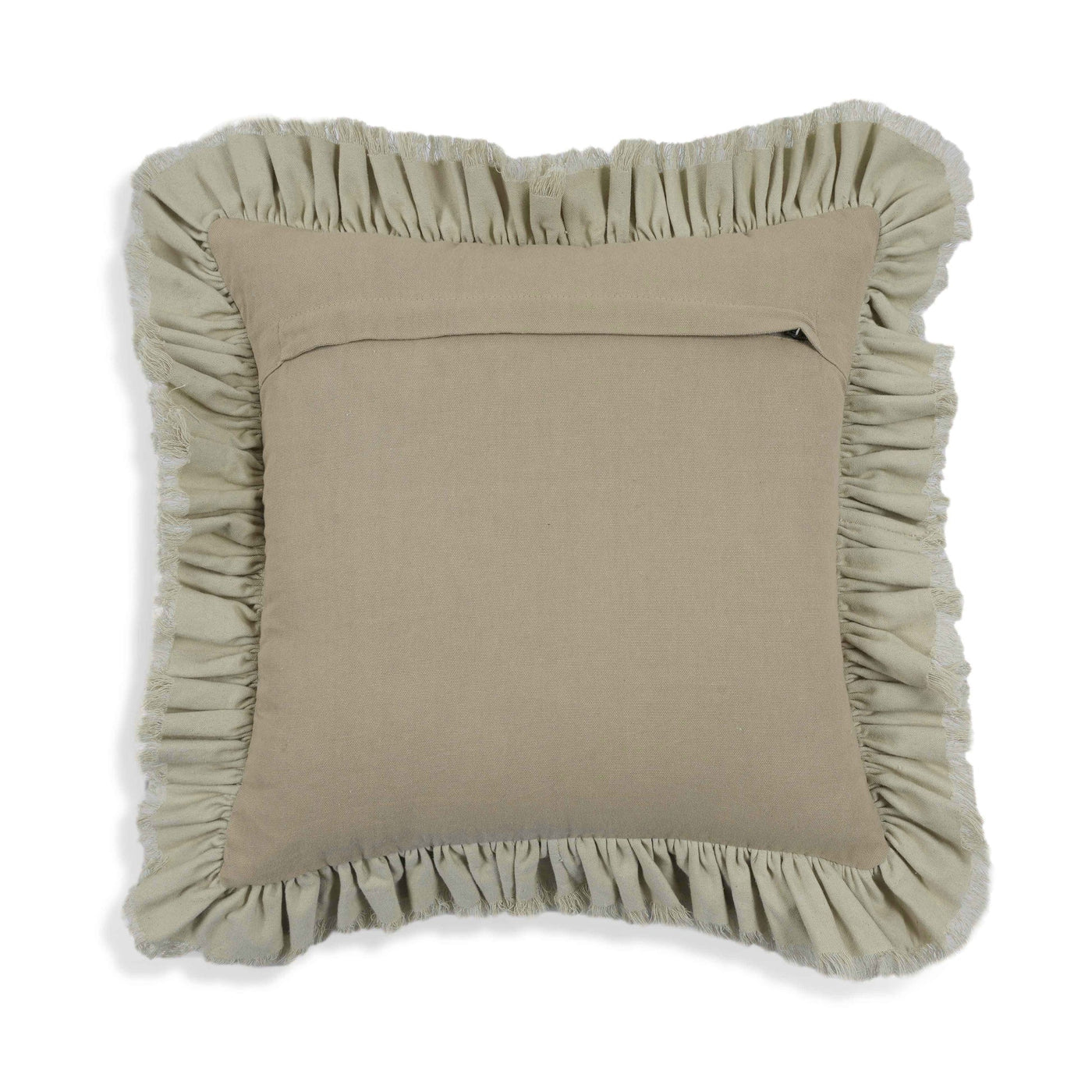 Distressed Beige Velvet Pillow