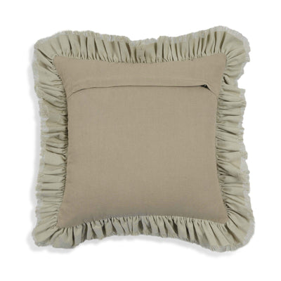 Distressed Beige Velvet Pillow