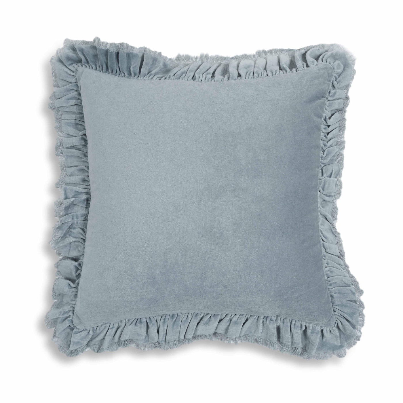 Distressed Blue Velvet Pillow