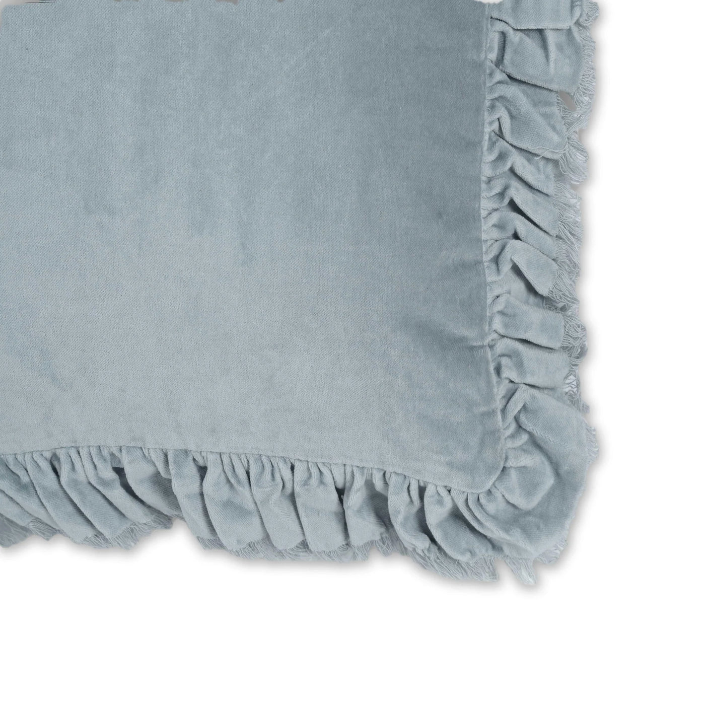 Distressed Blue Velvet Pillow