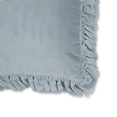 Distressed Blue Velvet Pillow