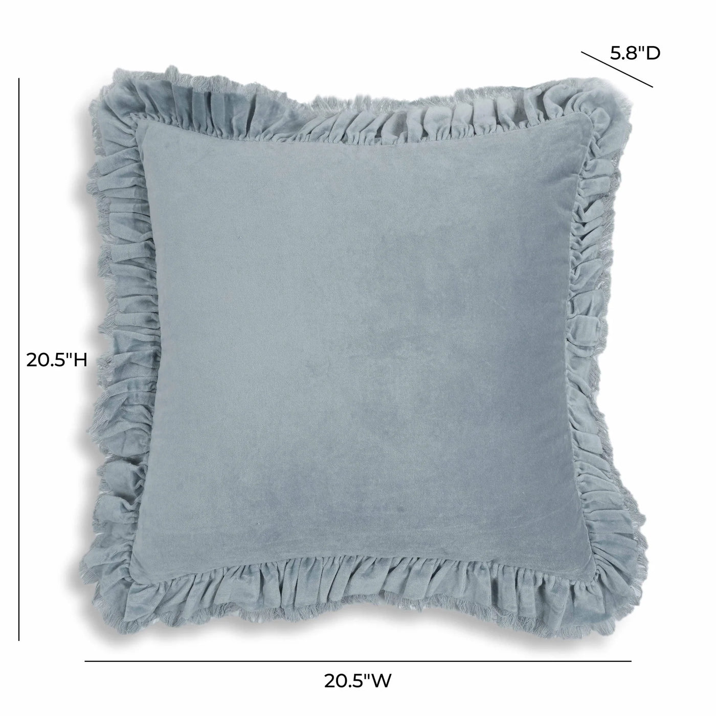 Distressed Blue Velvet Pillow