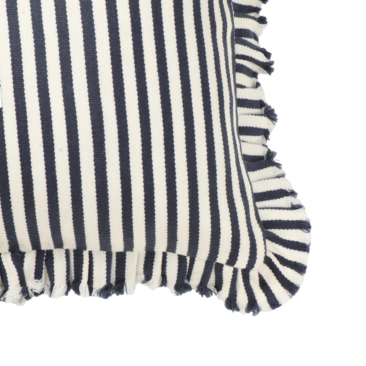 Alessia Striped Ruffle Square Accent Pillow