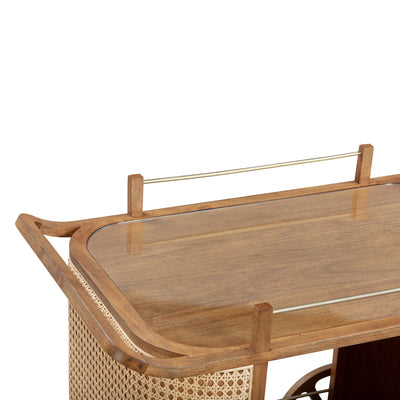 Emerson Rattan Bar Cart
