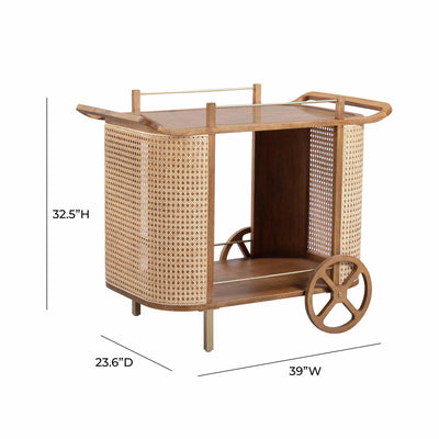 Emerson Rattan Bar Cart