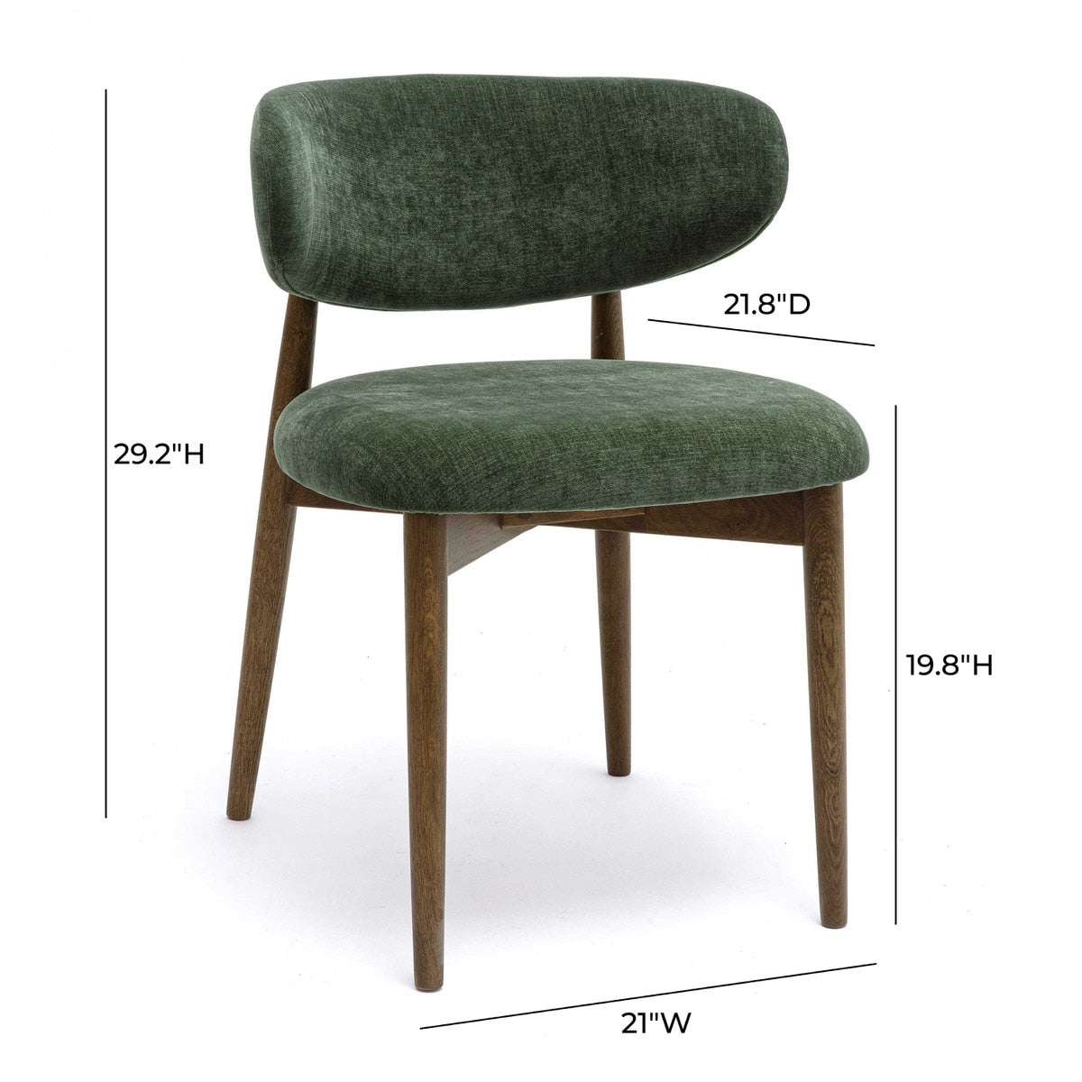 Arlo Forest Green Performance Velvet Dining Chair
