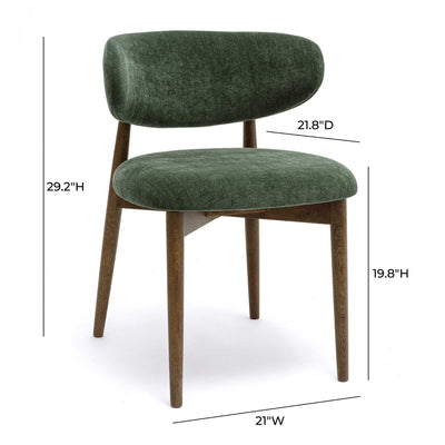 Arlo Forest Green Performance Velvet Dining Chair