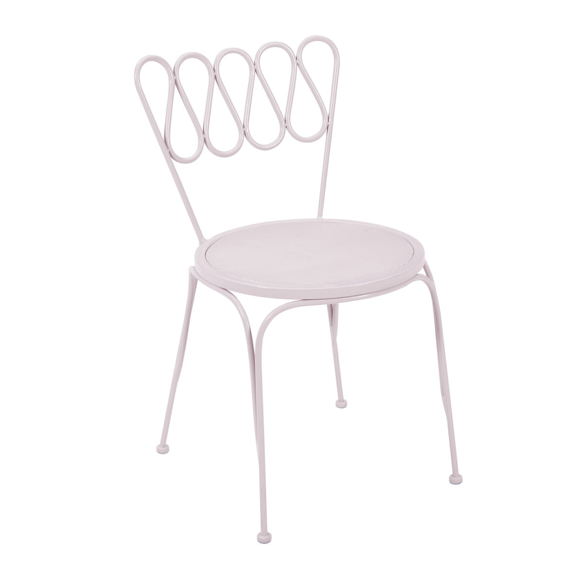 Livia Pink Wrought Iron Outdoor Chair