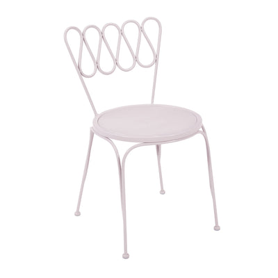 Livia Pink Wrought Iron Outdoor Chair