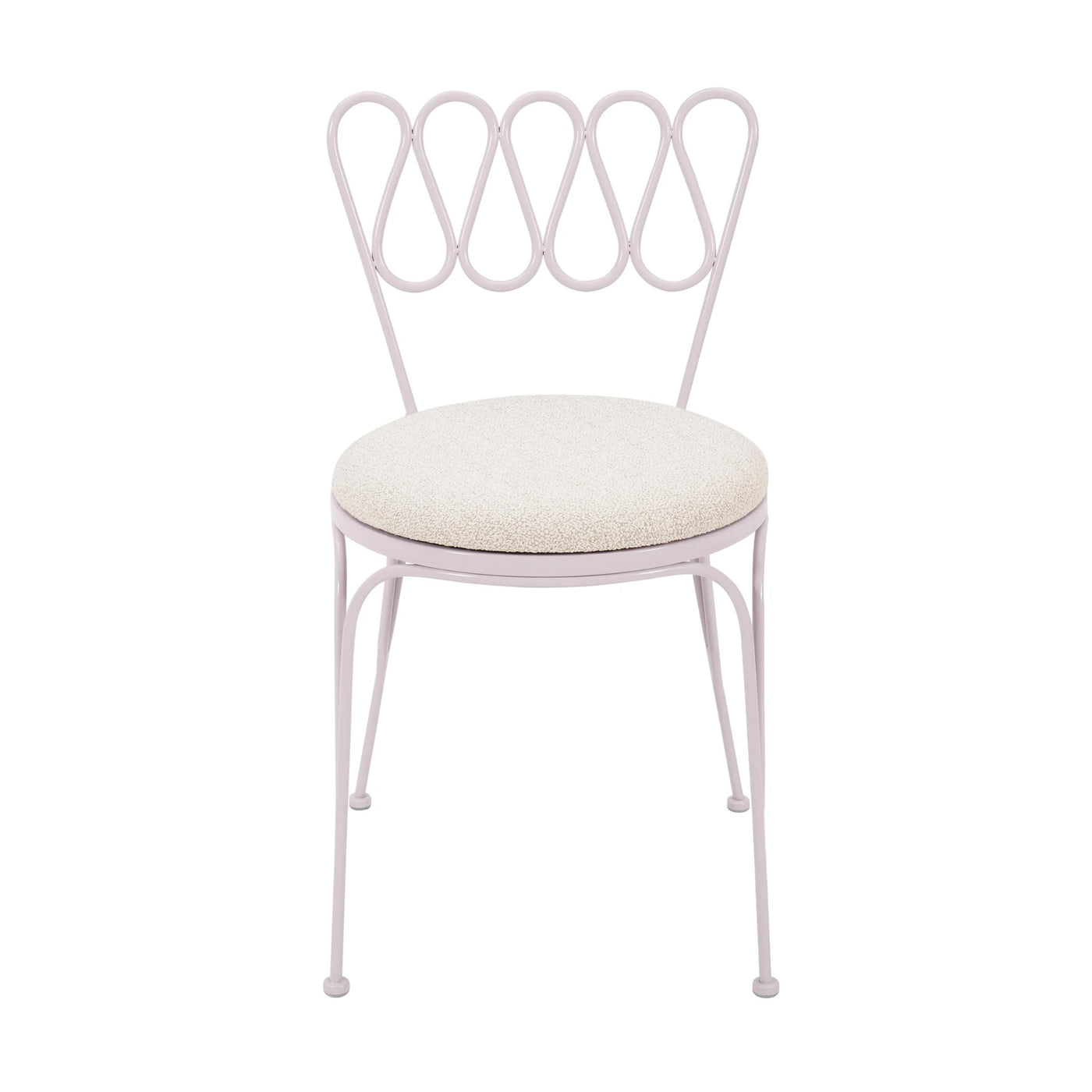 Livia Cream Wrought Iron Outdoor Chair