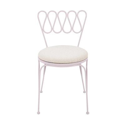 Livia Cream Wrought Iron Outdoor Chair