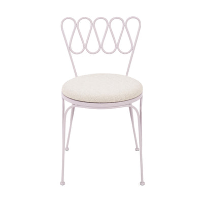 Livia Pink Wrought Iron Outdoor Chair