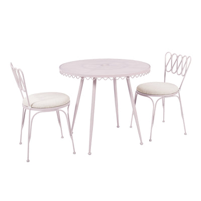 Livia Pink Wrought Iron Outdoor Chair