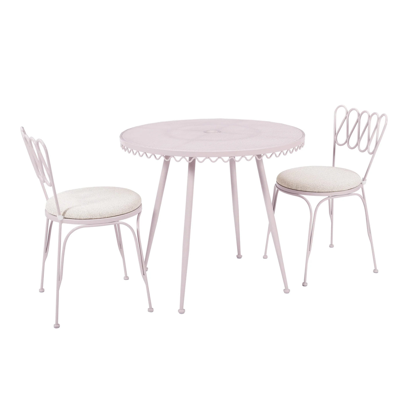 Livia Cream Wrought Iron Outdoor Chair