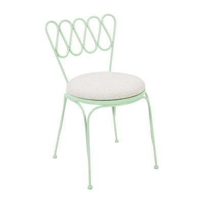 Livia Mint Green Wrought Iron Outdoor Chair