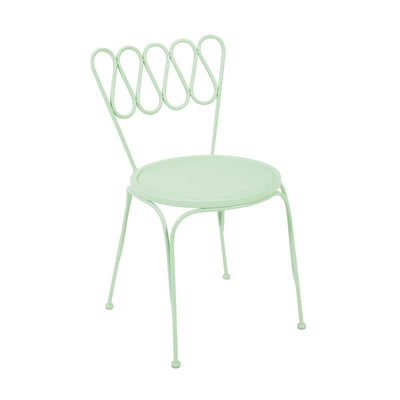 Livia Mint Green Wrought Iron Outdoor Chair
