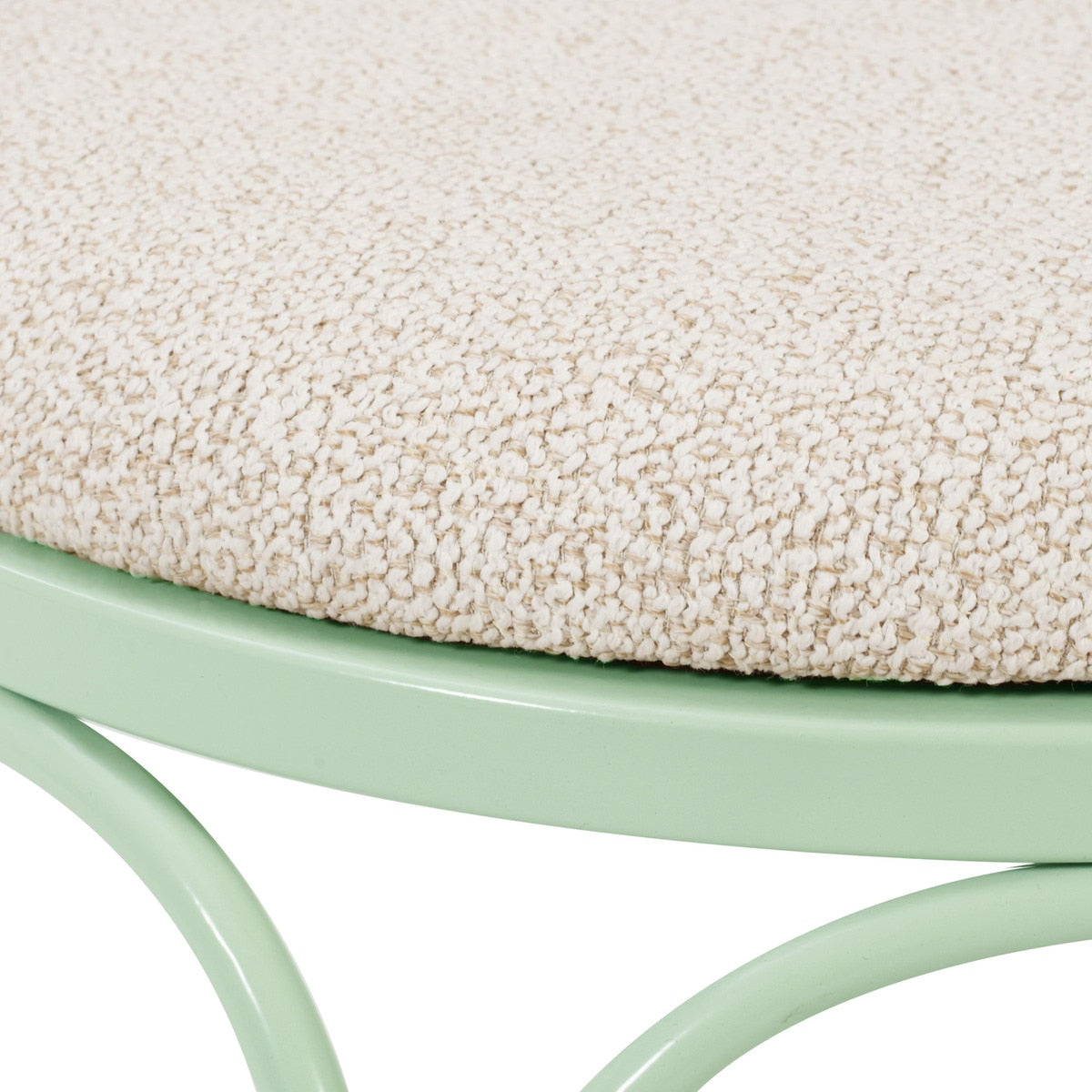 Livia Mint Green Wrought Iron Outdoor Chair