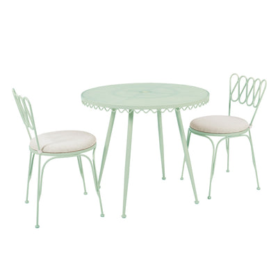 Livia Mint Green Wrought Iron Outdoor Chair