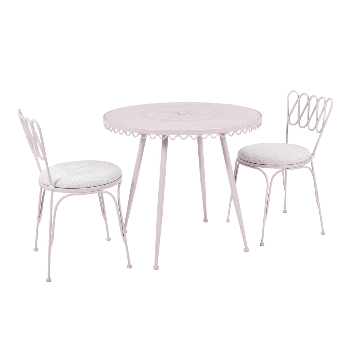 Livia Pink Wrought Iron Outdoor Cafe Table