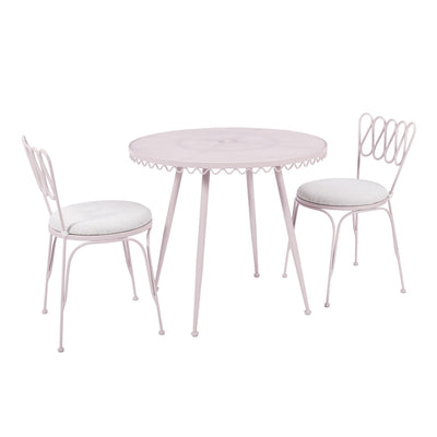 Livia Pink Wrought Iron Outdoor Cafe Table