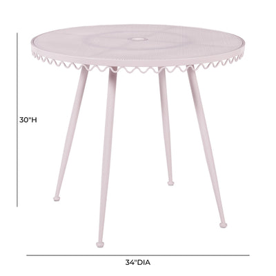 Livia Pink Wrought Iron Outdoor Cafe Table
