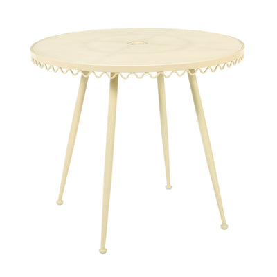 Erica Cream Wrought Iron Outdoor Cafe Table
