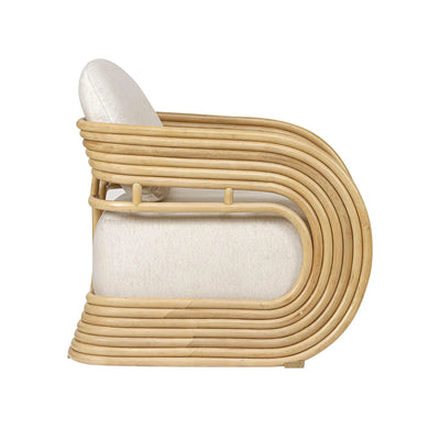Serena Cream Natural Rattan Accent Chair