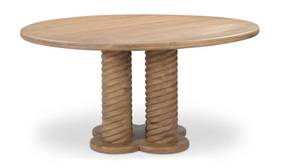 Treccia Round Dining Table Oak