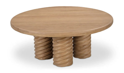 Column Round Coffee Table Oak