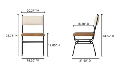 Posta Dining Chair Brown Leather