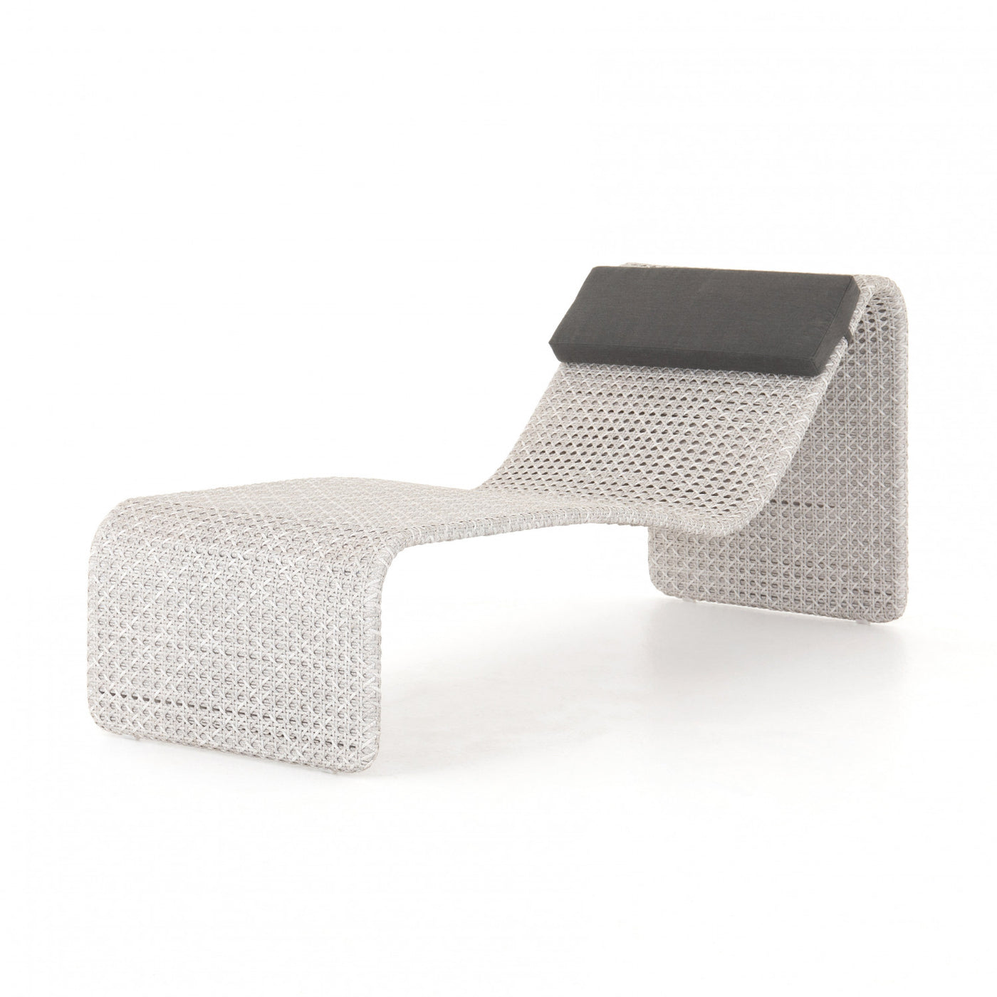 PAIGE OUTDOOR WOVEN CHAISE-BRUSHED GREY