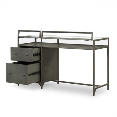 SHADOW BOX DESK,GUNMETAL