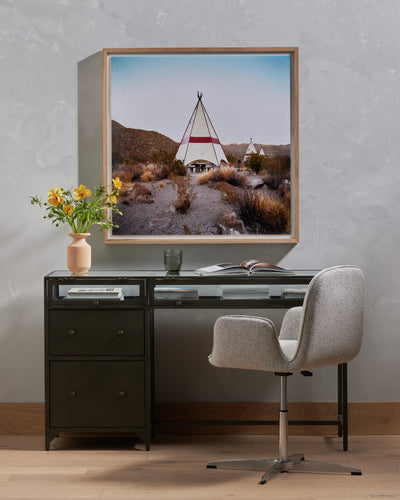SHADOW BOX DESK,GUNMETAL